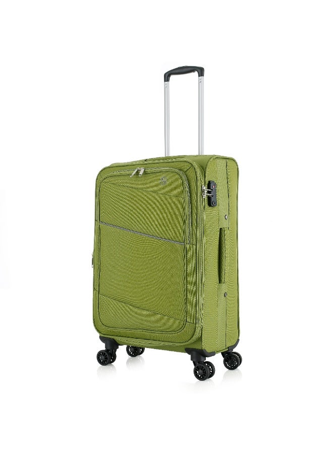 HT H.T 3-Piece Luggage Set | Soft Shell Travel Bag Suitcases | Lightweight Expandable Trolley Luggage Bag Set (82 Liters, Lightweight Travel Suitcase) (Checked-Large 28"-Inch) - Image 2